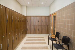 Commercial locker room built by Curington Contracting in North Central Florida