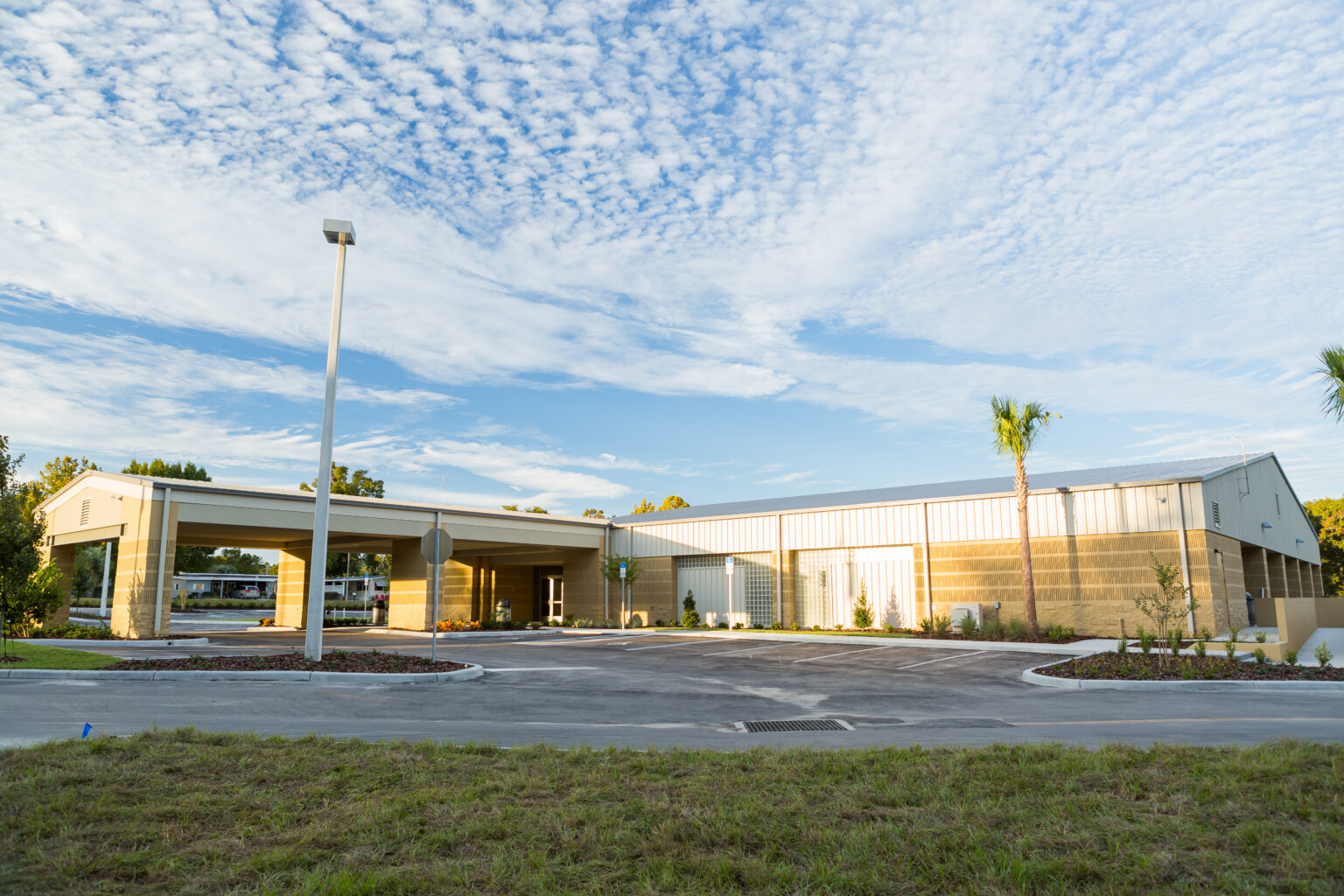 Completed commercial facility built by Curington Contracting in North Central Florida