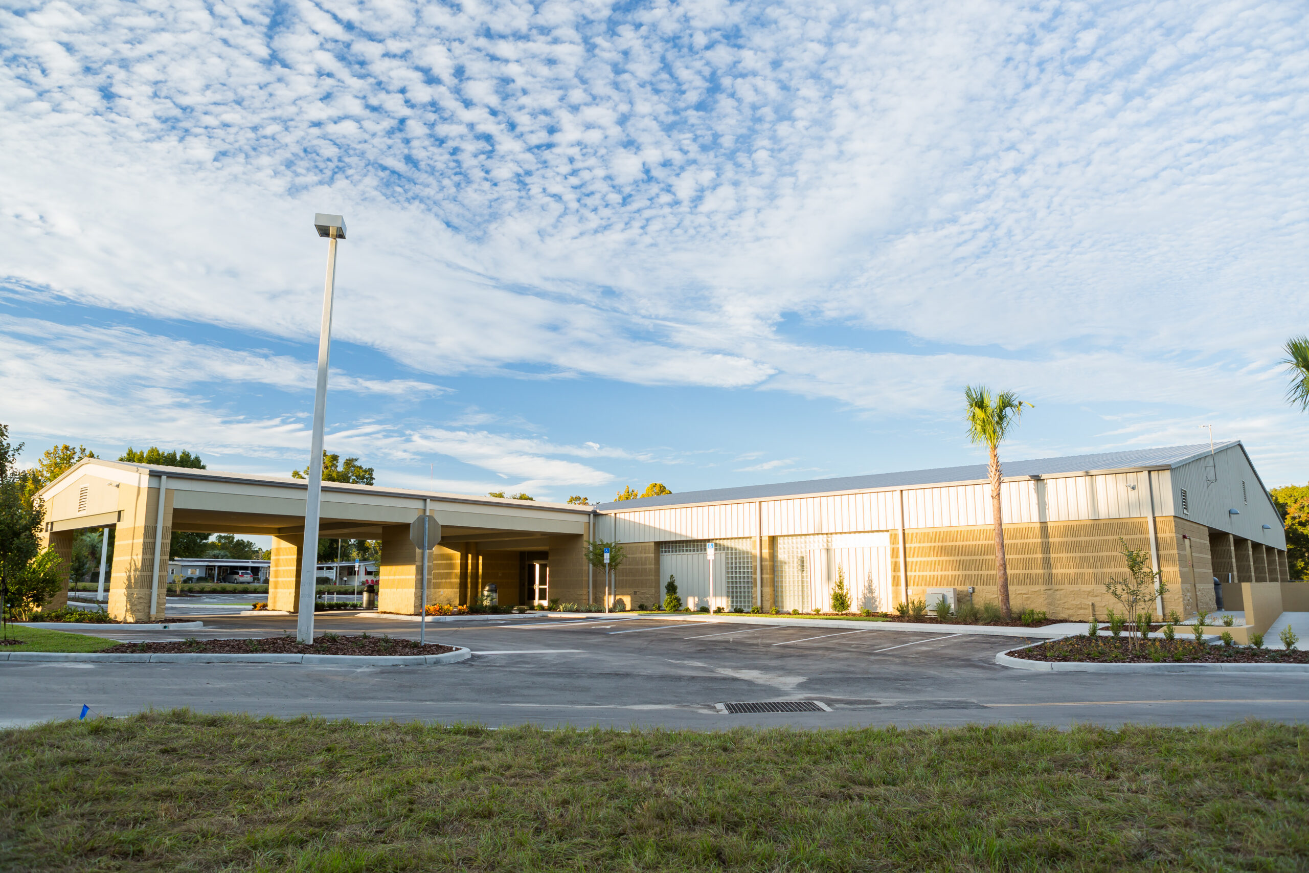 Completed commercial facility built by Curington Contracting in North Central Florida