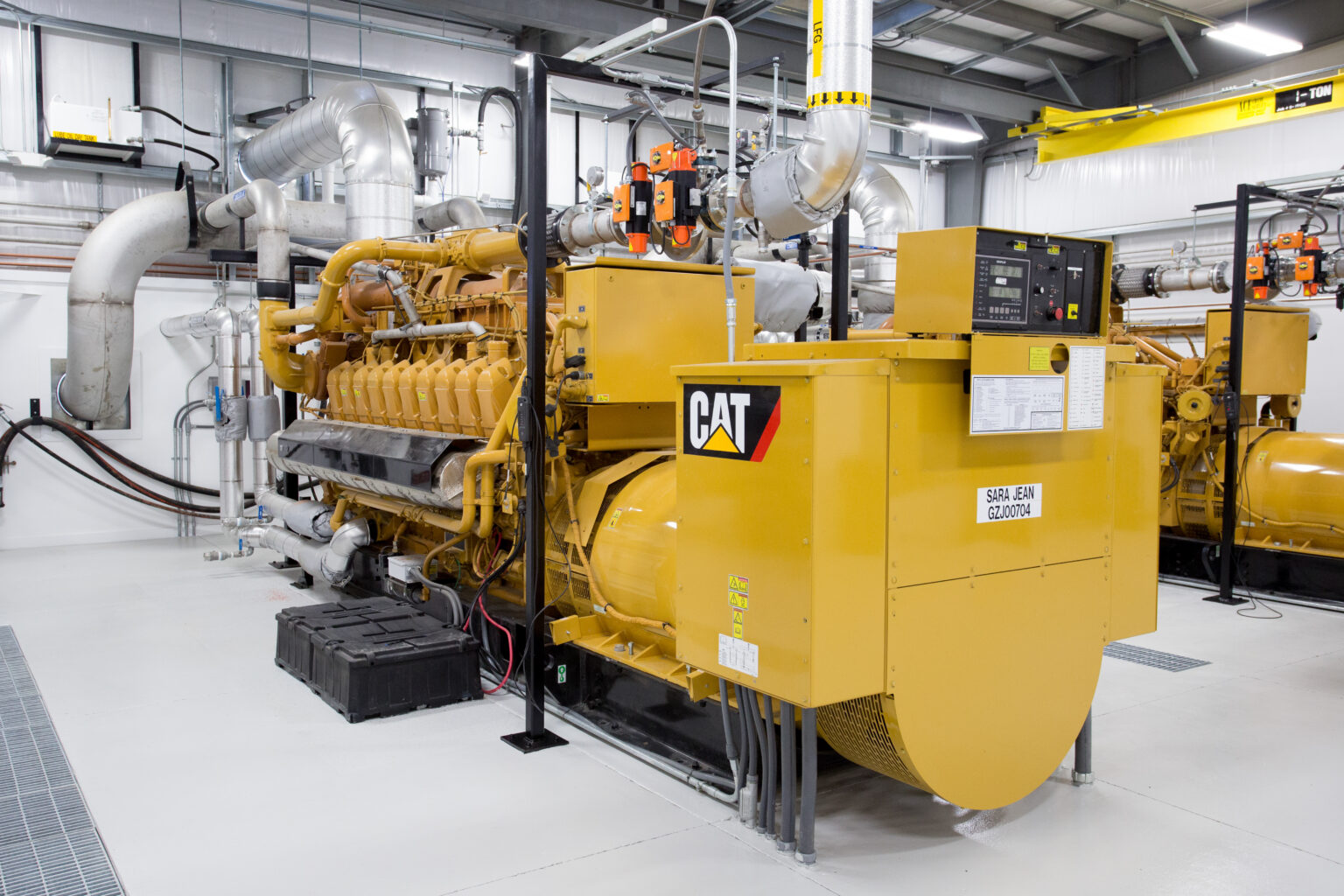 Industrial generator and mechanical equipment installation inside facility